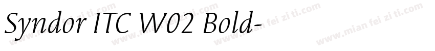 Syndor ITC W02 Bold字体转换